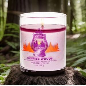 Bath & Body Works Single Wick Candle- Sunrise Woods (8oz)